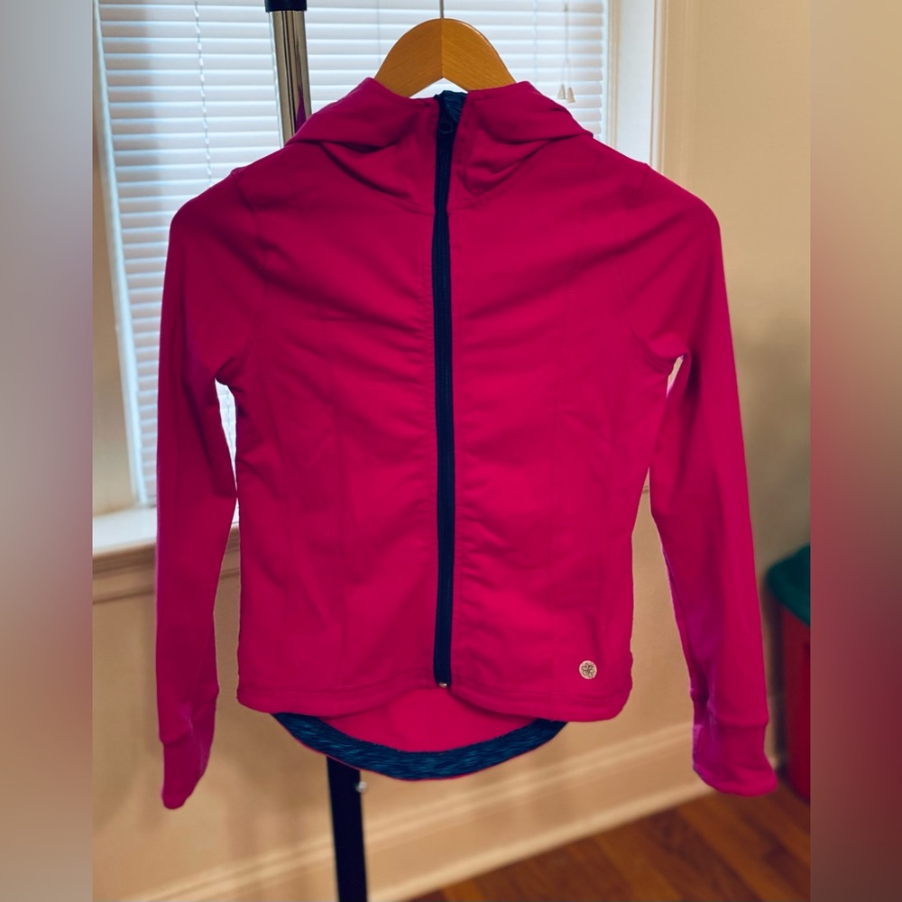 Jill Girls’ Dark Pink Zip-Up Athletic Jacket